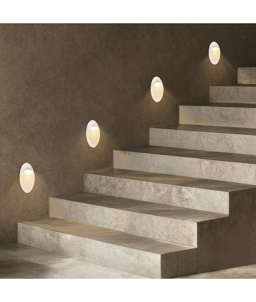 kelvo® STEPART KLV-101-0103 Φωτιστικό Σκαλοπατιού - Διαδρόμου LED 3W 375lm 45° AC 220-240V Αδιάβροχο IP65 Θερμό Λευκό 2700K - Lumileds SMD Chip & TÜV SÜD Driver - Λευκό Ματ - Μ13 x Π5.5 x Υ26cm - 5 Χρόνια Εγγύηση